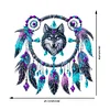 (US Only)2D Flat DIY Diamond Painting Art Pendant Window Hanging Wolf Dream Catcher