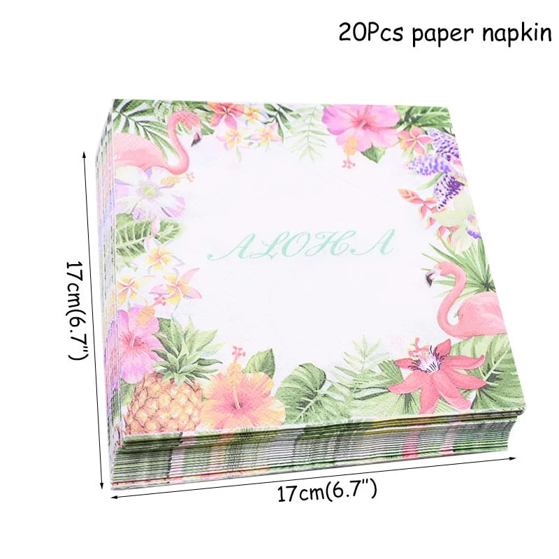 Hawaii Party Luau Flamingo Party Decorations Pineapple Summer Tropical Party Supplies Hawaiian Birthday Party Decor Wedding