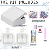 2 patins &agrave; roulettes, bouteille de pompe diamond art, distributeur vide rechargeable avec pompe, distributeur liquide de vaisselle pour savon &agrave; mains, lotion et apr&egrave;s-shampoing id&eacute;al pour la salle de bain, &eacute;vier de cuisine