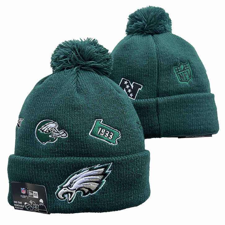 Philadelphia Eagles Cuffed Knit Hat with Pom mysite