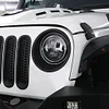 1 Pair Front Light Headlight Trim Cover Bezels for JK 07-17