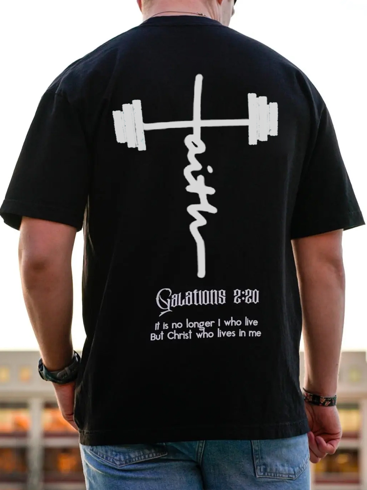 Forgiven Cross GYM Oversized Print T-shirt / Rvogue / Rvogue