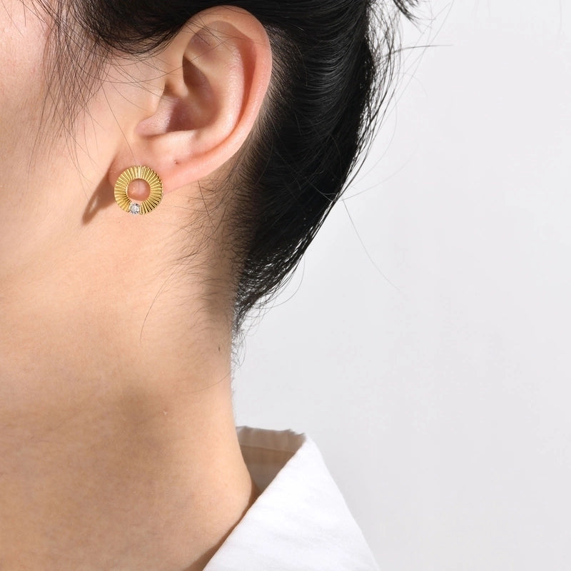 1 Pair Minimalist Solid Color Plating 201 Stainless Steel Stainless Steel Earrings