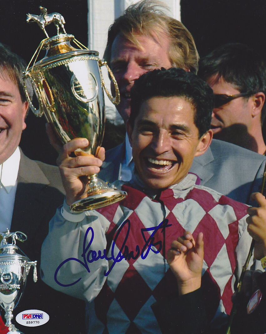 Jose A. Santos SIGNED 8x10 Photo Poster painting Jockey PSA/DNA AUTOGRAPHED