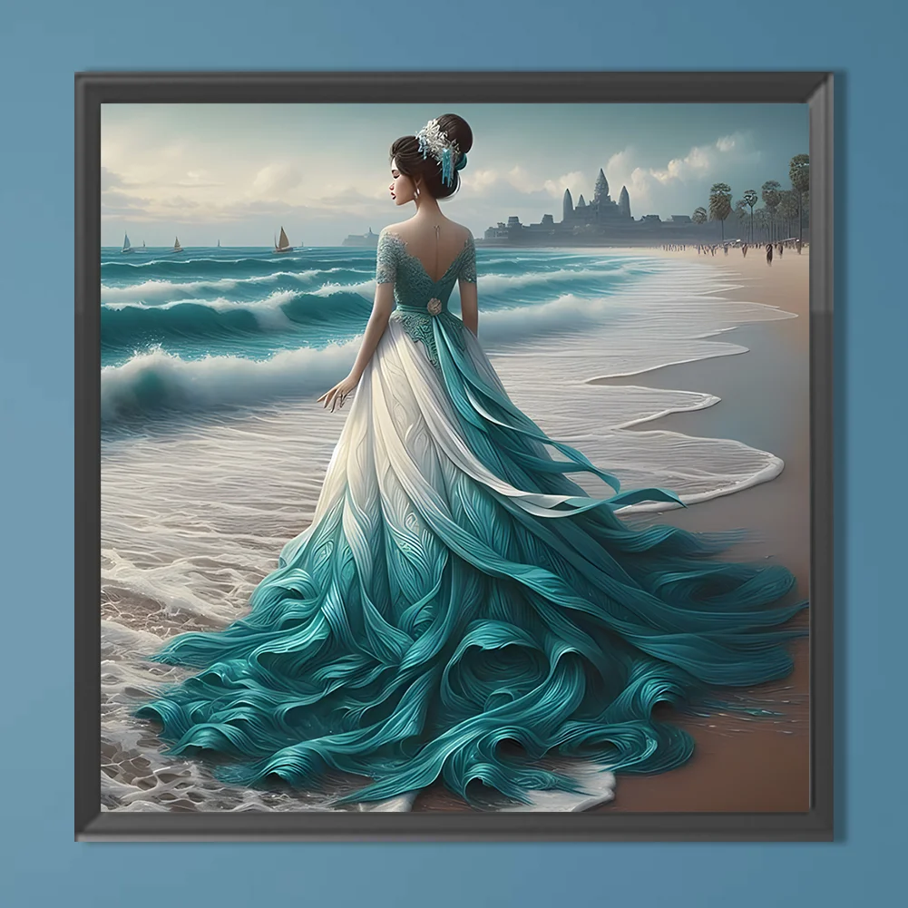Diamond Painting - Full Round Drill - Gorgeous Skirt Beauty(Canvas|40*40cm)