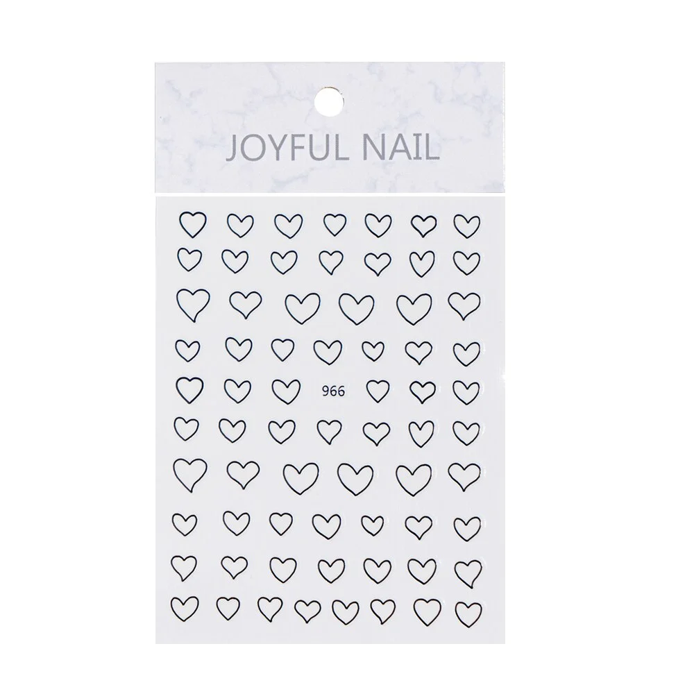 Nail Manicure Sticker Heart Love Design Nails Accessories Nail Art Decorations Fashion DIY Decals  Christmas and New Year Gift