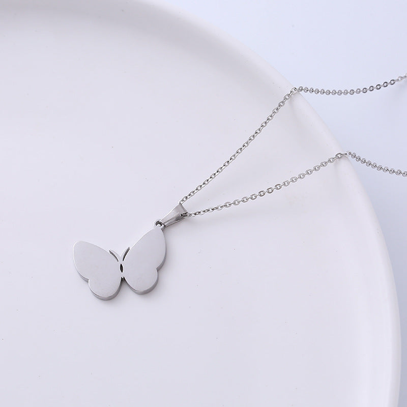 Women Diamond Mixed Color Chain Skull Zodiac Sign Titanium Steel Necklaces