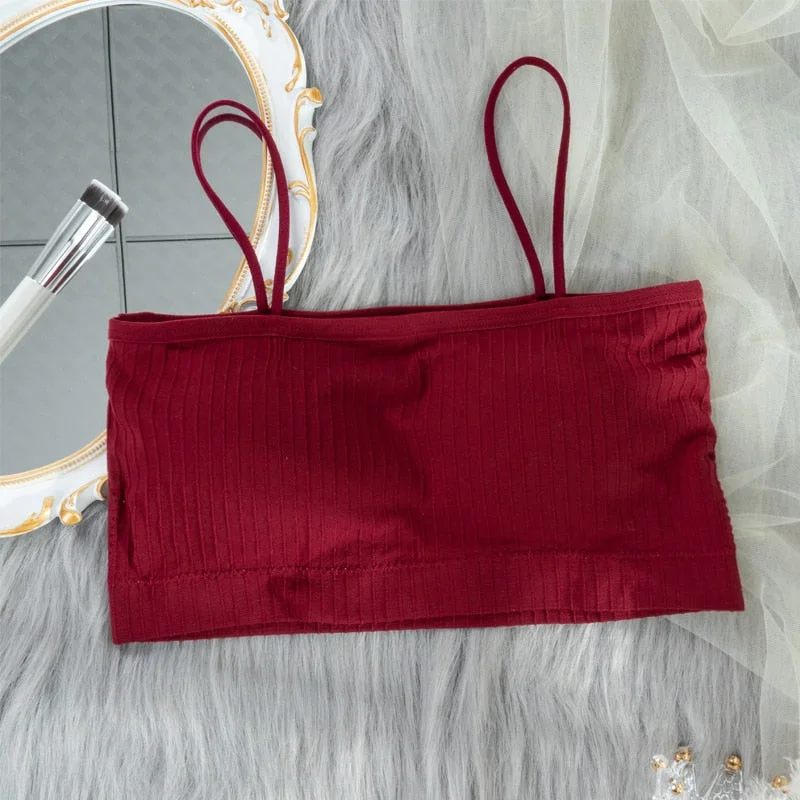 Women's Tube Top Invisible Bra Sexy Bandeau Strapless Top Underwear Streetwear Crop Top Seamless Sexy Lingerie Tops 1/2Pcs