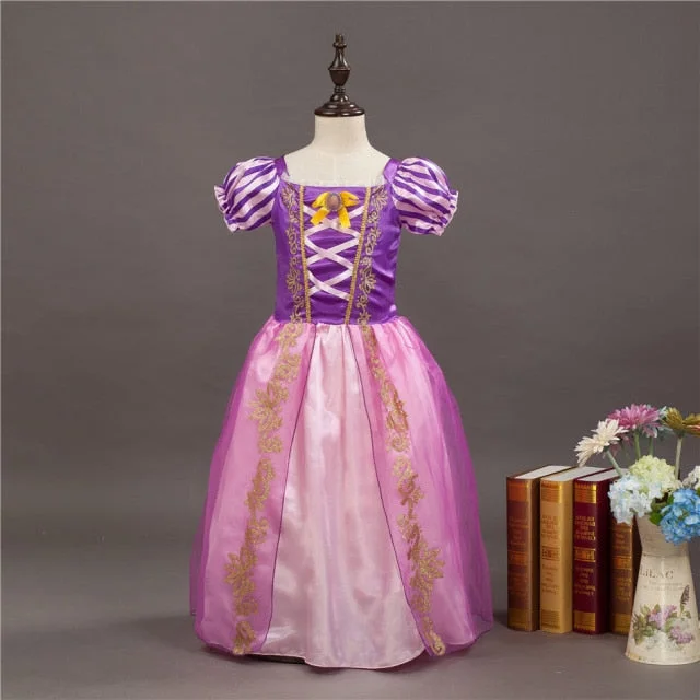 Girls Cosplay Cinderella Princess Dress-elleschic