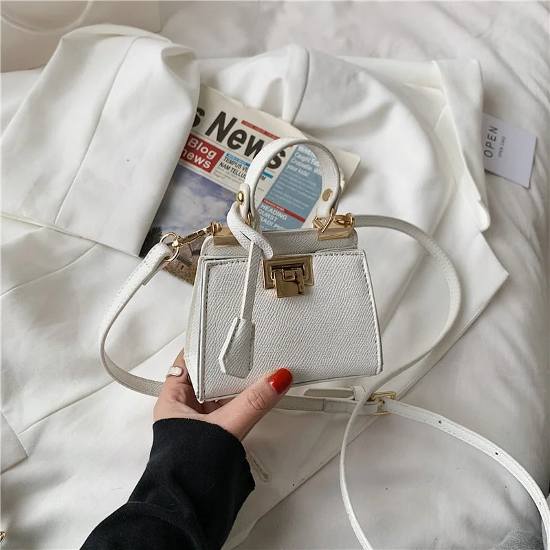 էѧӧܧ Luxury lock small square bag shoulder bag PU Leather for Women 2021 Summer Handbag Brand Luxury Crossbody Purses