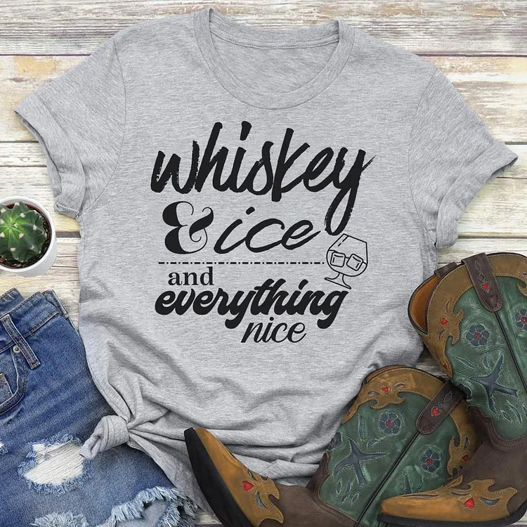 Whiskey and Ice T-shirt Tee-05547