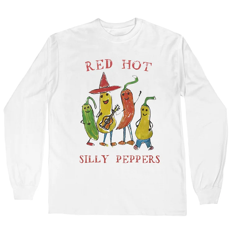 Teecade Teecade Vintage Silly Peppers Long Sleeve T-shirt