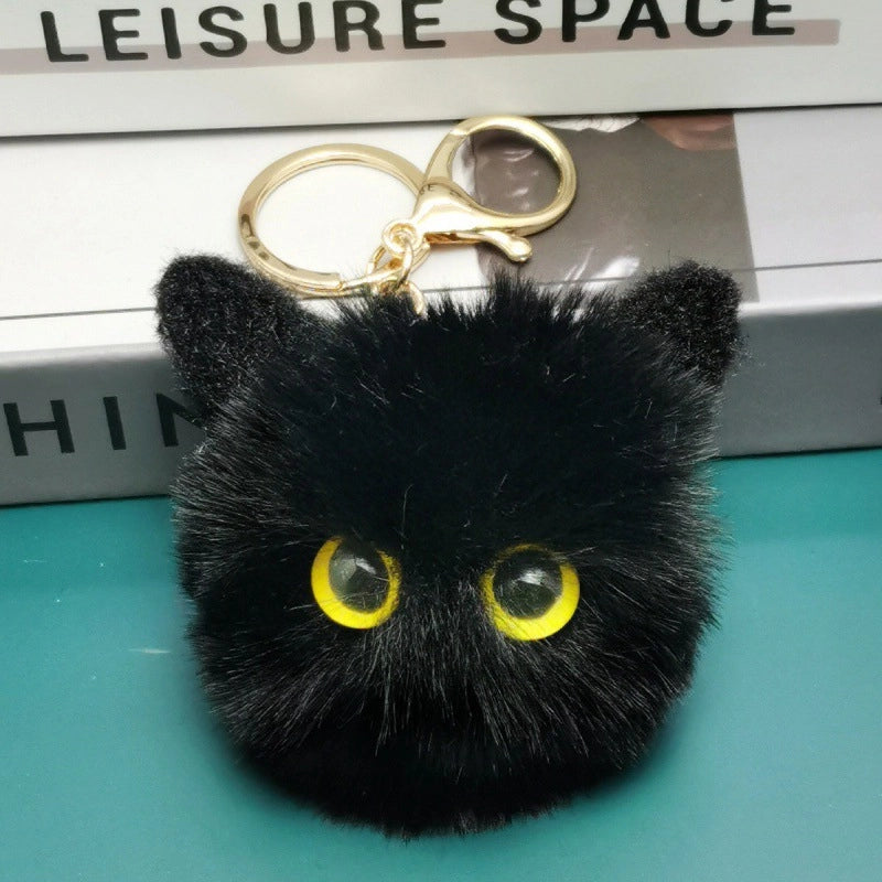 Plush Pendant Cat Keychain Blush Cat Ball Cartoon Hand-made Pendant Shake Tone Hot Doll Pendant