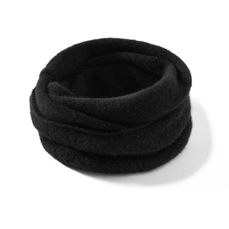 Lightweight 100% Cashmere Plain Ribbed Collar Scarf REAL SILK LIFE