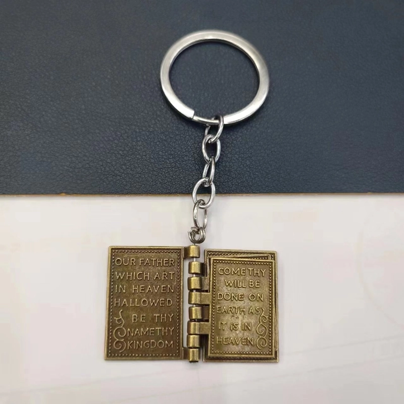 Minimalist Book Letter Alloy Plating Keychain