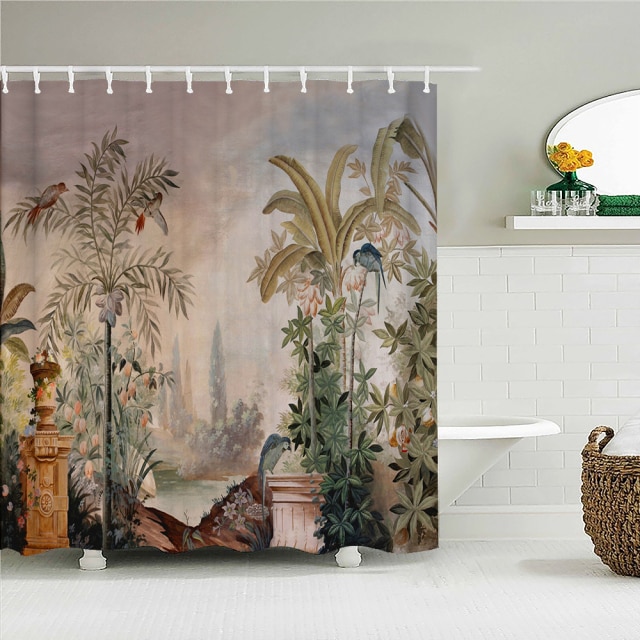 

Shower Curtain – European Flowers, Birds, Plants-180*180cm, 501 Original