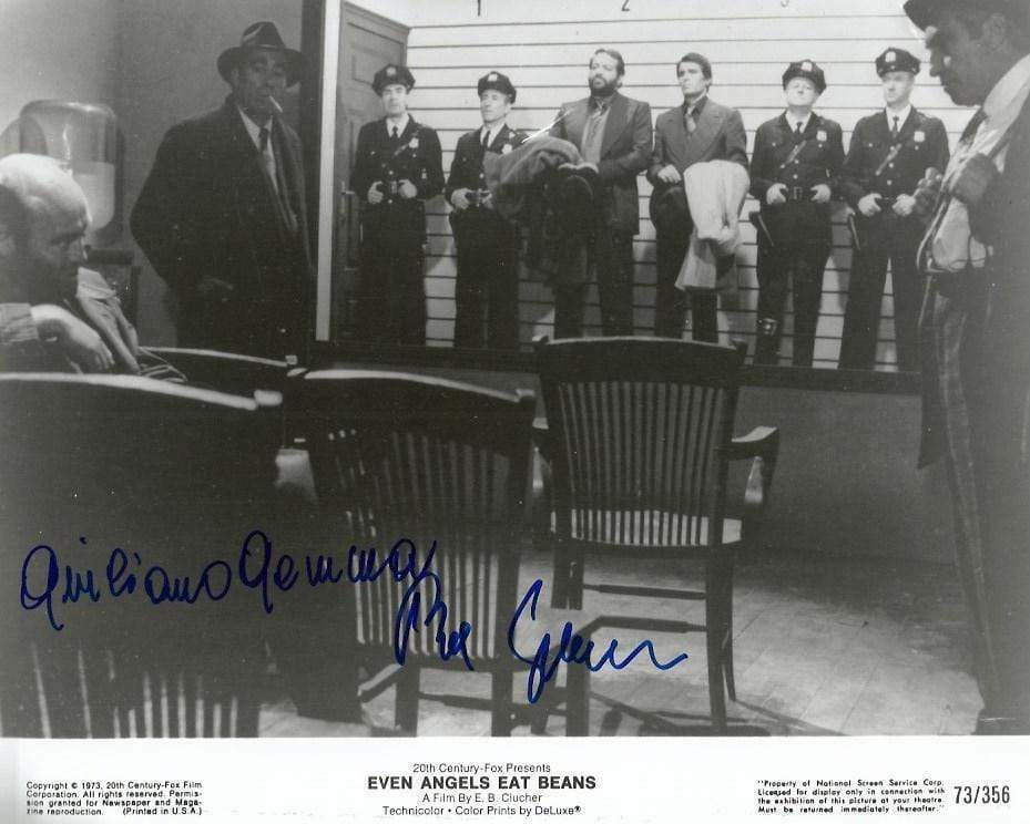 ACTORS Giuliano Gemma (+) & Bud Spencer (+) autographs, In-Person signed Photo Poster painting