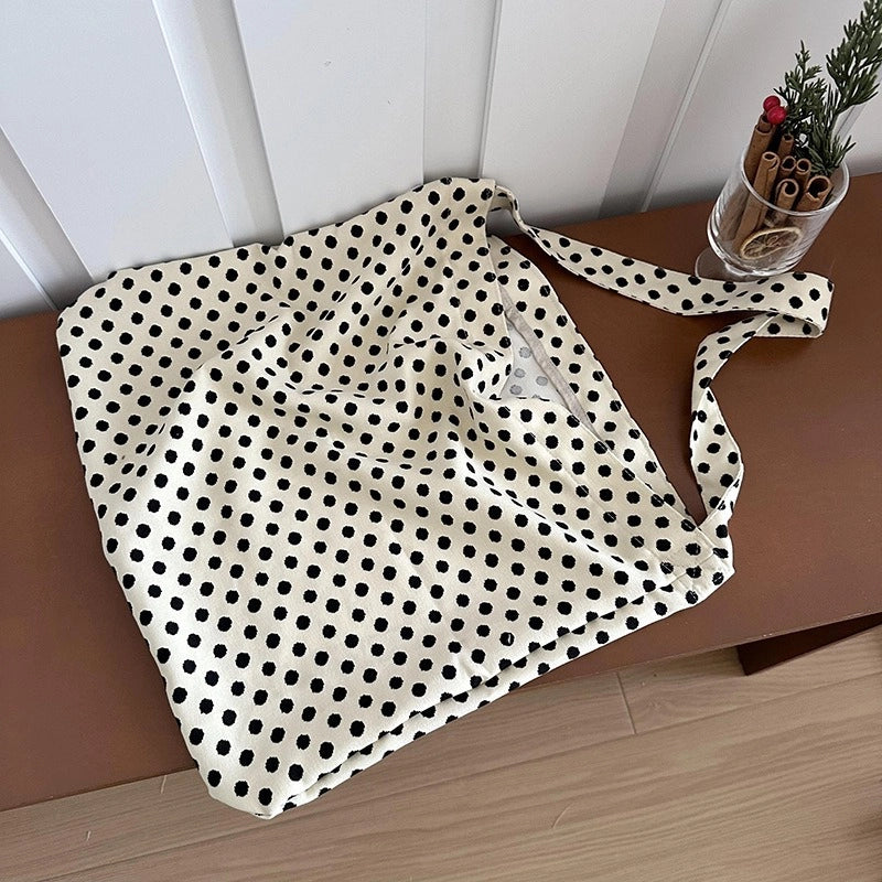 Niche Canvas Bag For Women 2024 New Summer Korean Style Design Sense High Quality Artistic Floral Canvas Bag