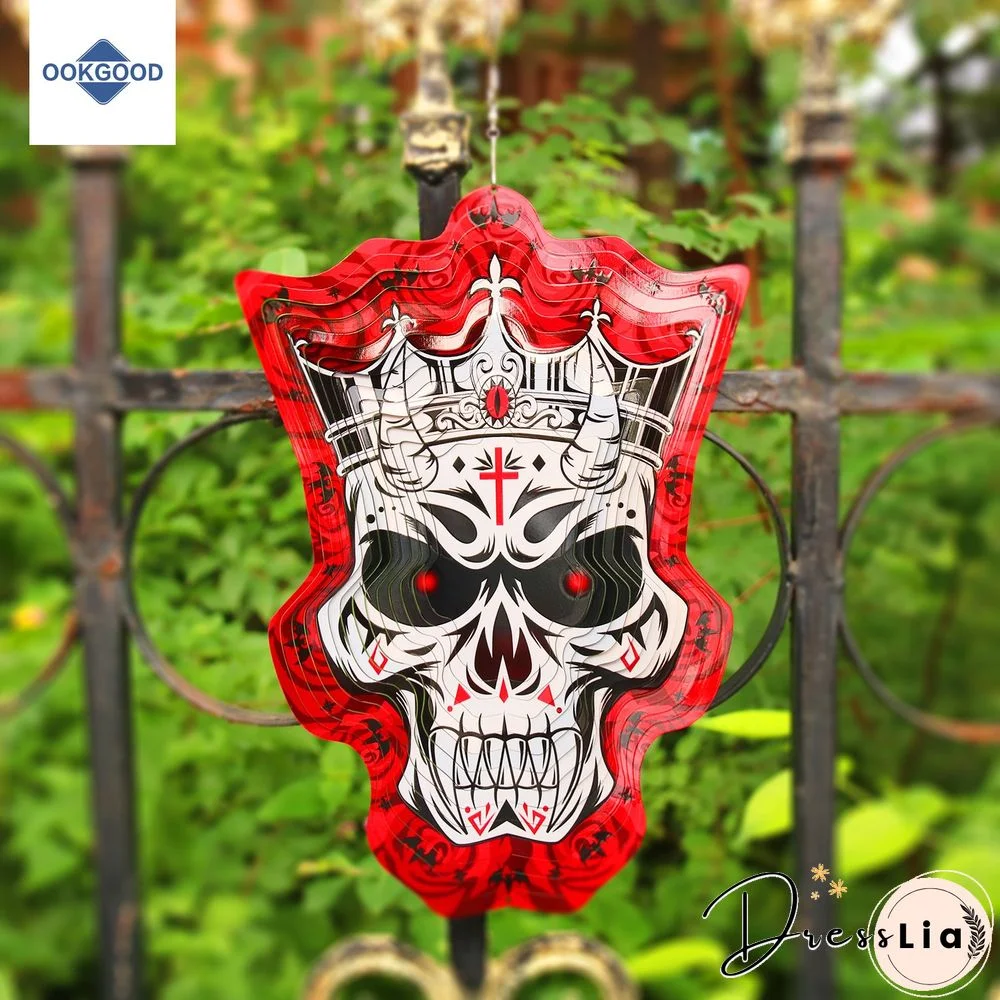 Halloween Themed 3D Optical Illusion Hanging Wind Spinner