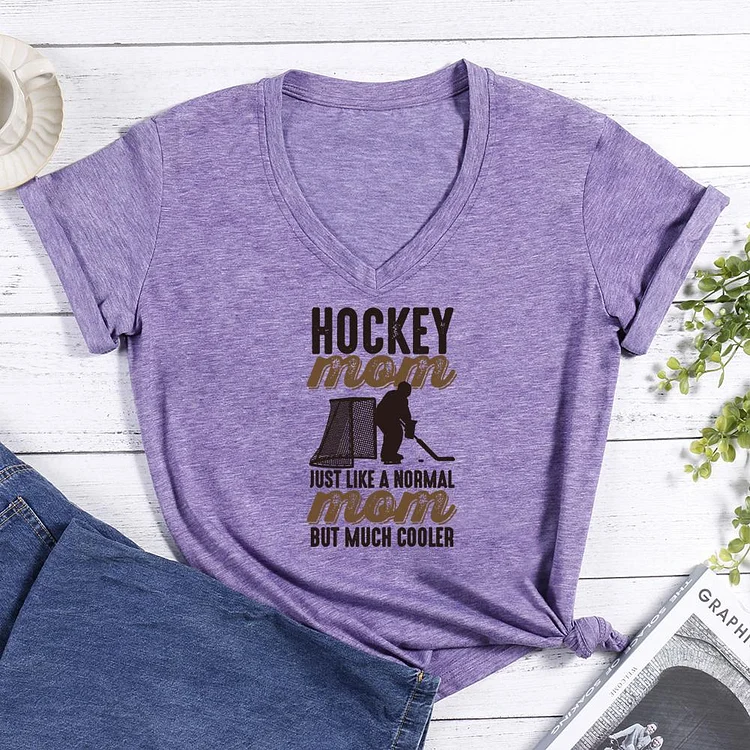 hockey V-neck T Shirt-Annaletters