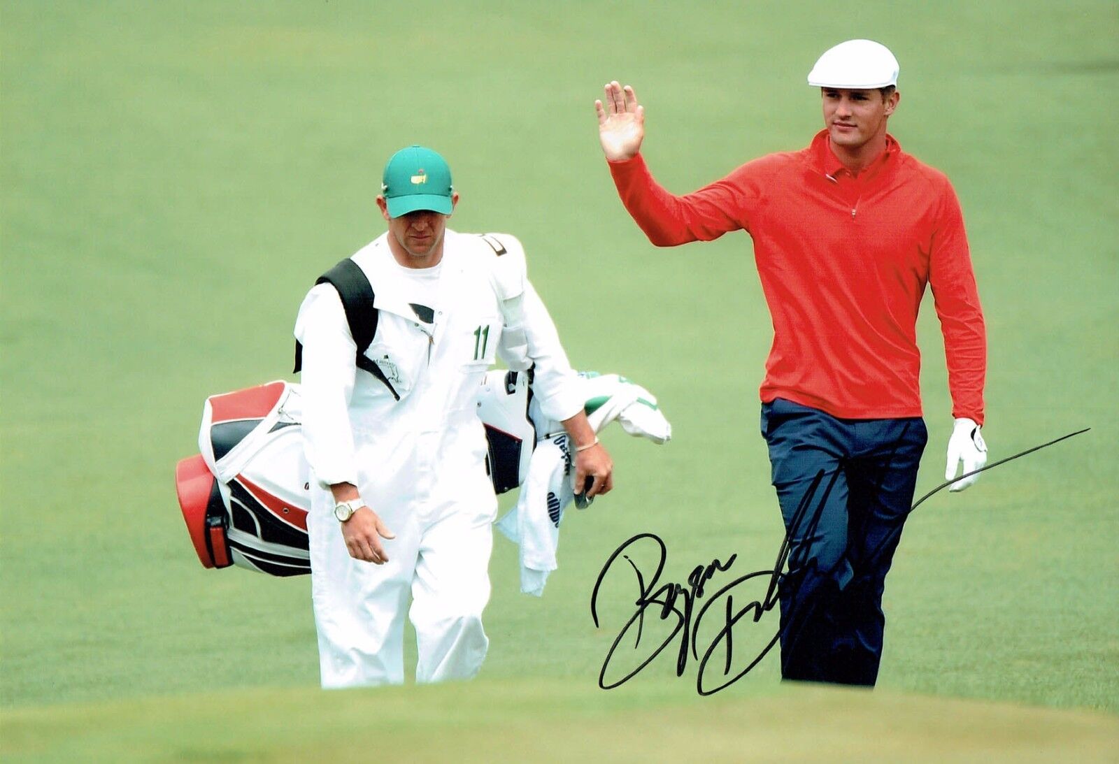 Bryson DeCHAMBEAU 2017 SIGNED Autograph 12x8 Photo Poster painting 2 AFTAL COA Golf USA Masters