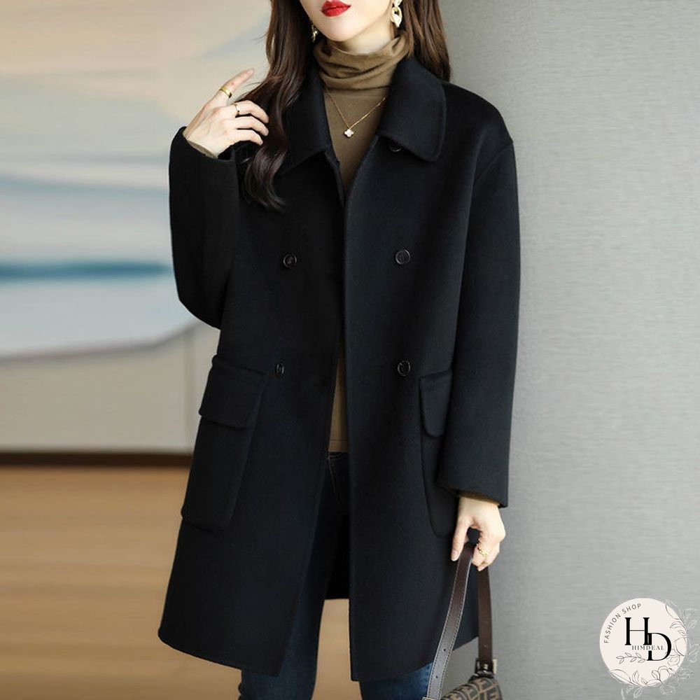 Thickened and Slim Woolen Coat In Autumn and Winter