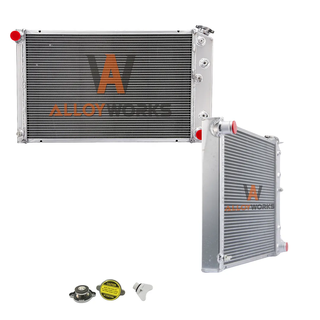 Auto Body Radiator Alloyworks 4 Row Aluminum Radiator For Chevy 70-81,73 Camaro / 78-87 ...