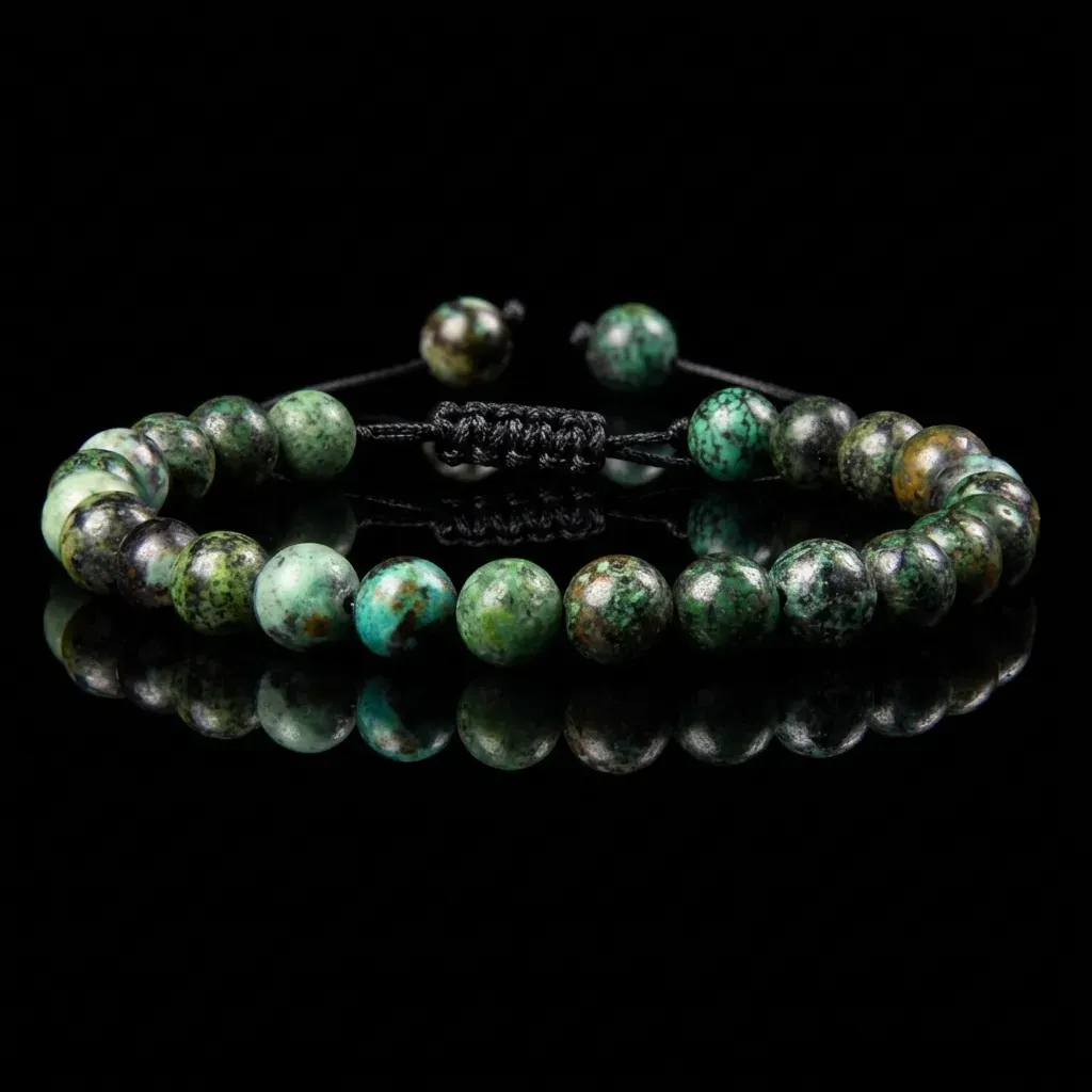 African turquoise woven bracelets, Bohemian jewelry, men's bracelets
