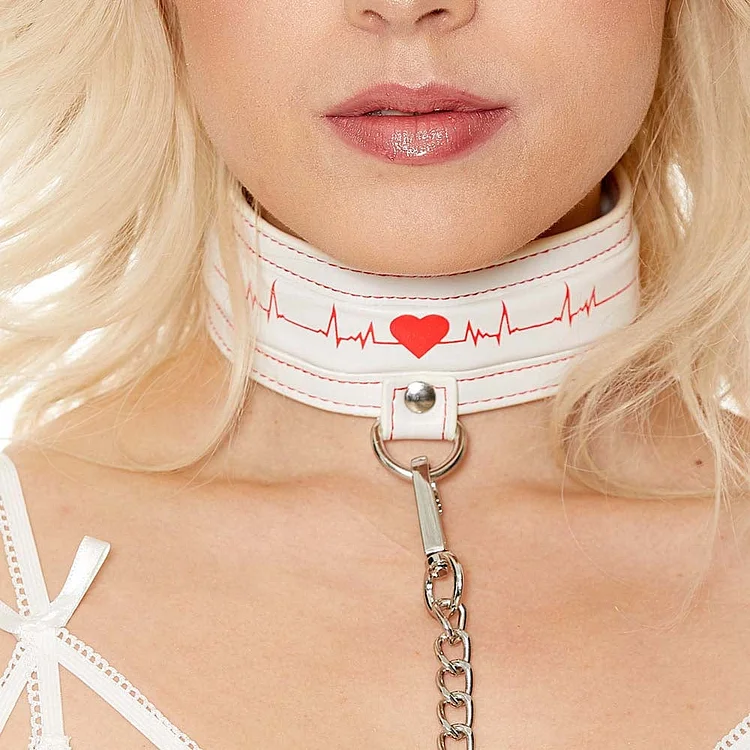 pornhint Pornhint Ouch! Nurse Themed Collar and Leash