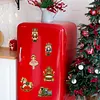 6PCS Nutcracker Christmas DIY Pearl Diamond Painting Christmas Fridge Magnets, Sparkling Rhinestone Refrigerator Magnet Craft Kit for Home Decor & Gifts
