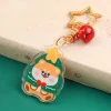 6PCS Cartoon Christmas Theme Acrylic Keychain New Year Christmas Bagpack Pendant Gift 