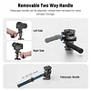 NEEWER GM27 Hydraulic Damping Pan Head Aluminum Alloy Rocker Handle Base Tripod Panoramic Photography Camera Micro Single Mobile Phone Slide Rail Bracket Monopod Arca Aka Quick Release Plate