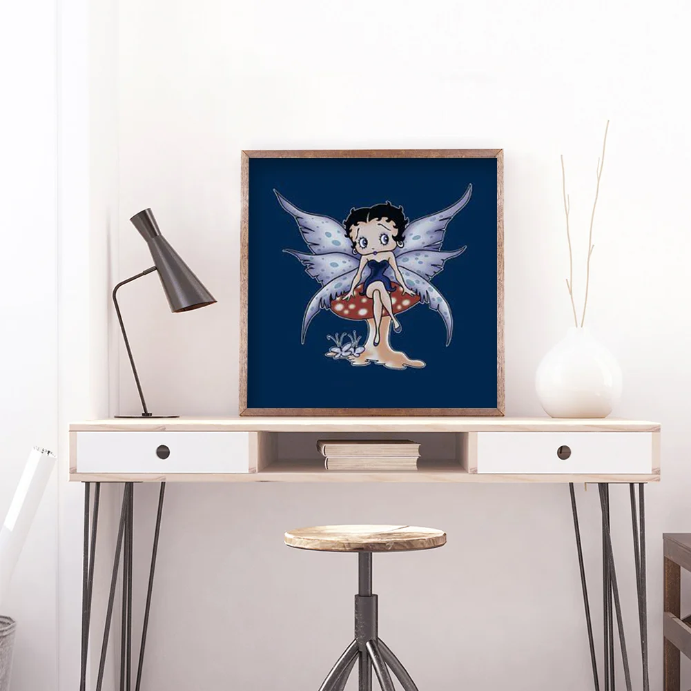 Mushroom Angel Full Drill Round Diamond Painting Mosaic Picture Bead Art