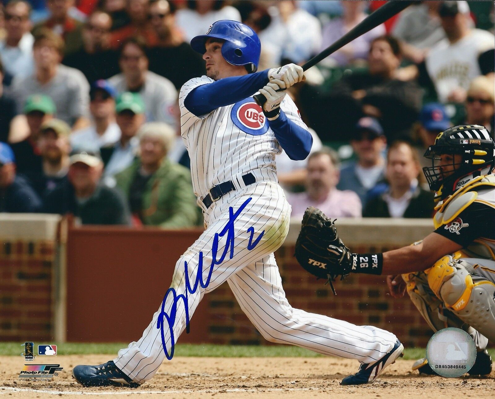 Autographed 8x10 RYAN THERIOT Chicago Cubs Autographed Photo Poster painting - COA