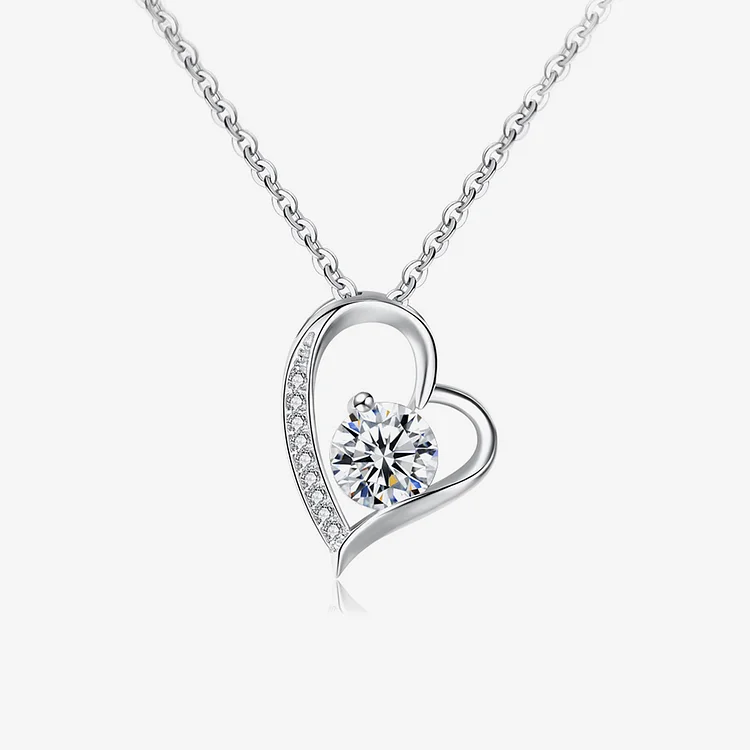 For Bonus Daughter - We're Forever Linked Together Diamond Heart Necklace
