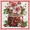 (4 Pack) Red Fruit And Red Flower - Special Shaped Diamond Painting - 30*30CM