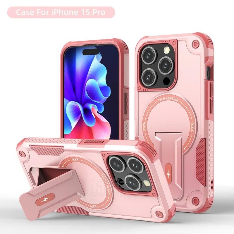 Armor Magnetic Invisible Bracket Apple Phone Case