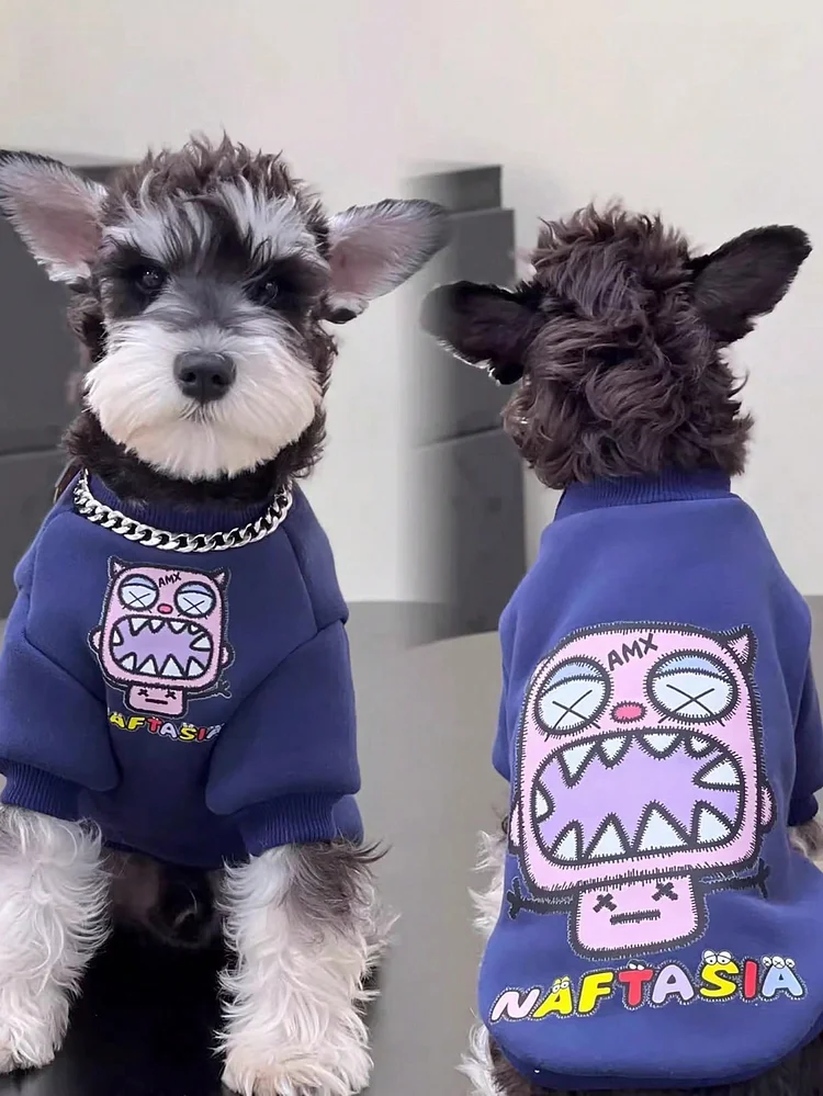 Dog Clothes Autumn Winter, Pet Small Dog Maltese Yorkshire Terrier Poodle Thick Warm Fleece Hoodies