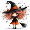 Witch-11CT Stamped Cross Stitch 45*45cm/17.72*17.72in