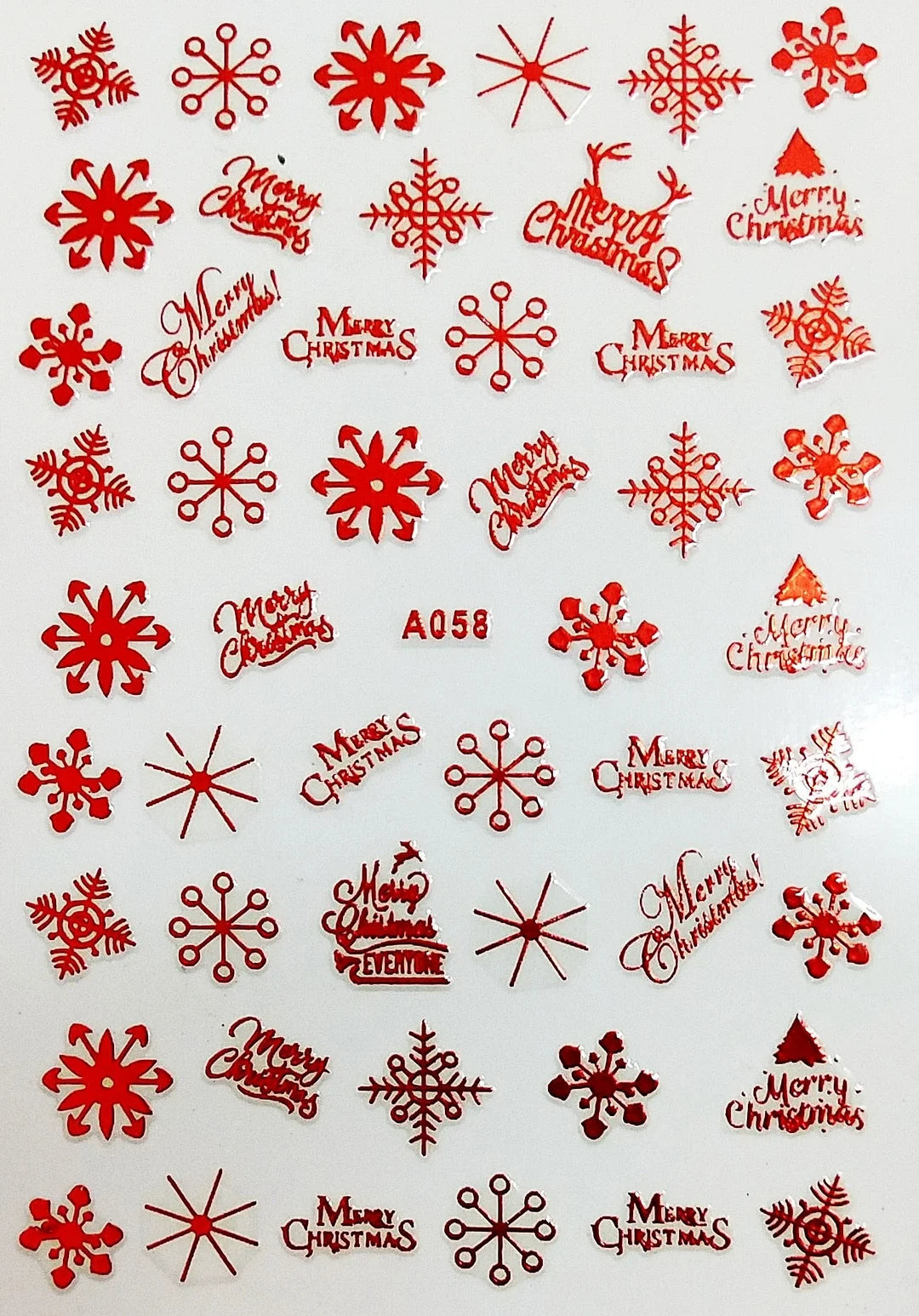 Merry Christmas 3D Elk Nail Art Decals Nail Sticker Manicure Red Laser Gold Silver White Snow Sticker for Nail Design Decoration-Nail Inspo