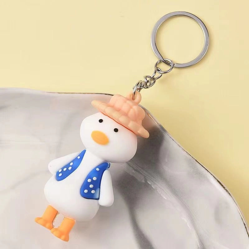 Children’s Small Gift Crooked Duck Keychain Schoolbag Pendant Kindergarten Class Prize Promotion Activity Gift