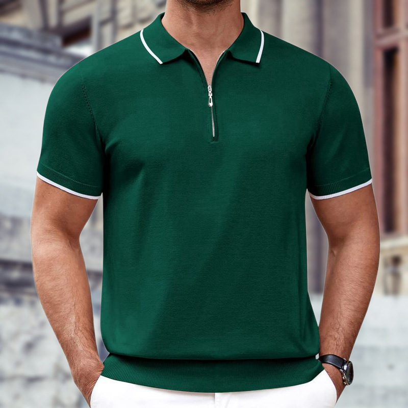 Arkget Shoes | Men's Modern Zipper Polo Shirt