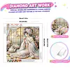 5D DIY Diamond Art Painting Kit Partial Drill Japanese(Tea Kimono Lady)