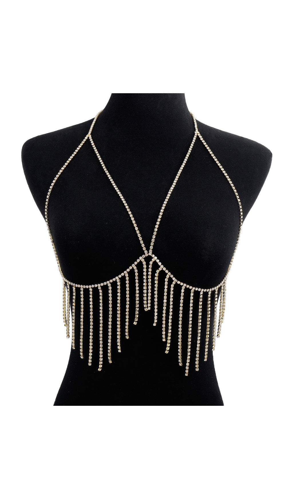 Tassel And Diamond Chest Chain In Gold