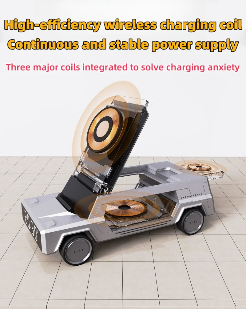Desktop Bracket Wireless Fast Charging Creative Car Shape Design