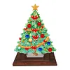 DIY Wooden Diamond Painting Xmas Tree Desktop Ornaments Double Side Printed Desk Decor Kits