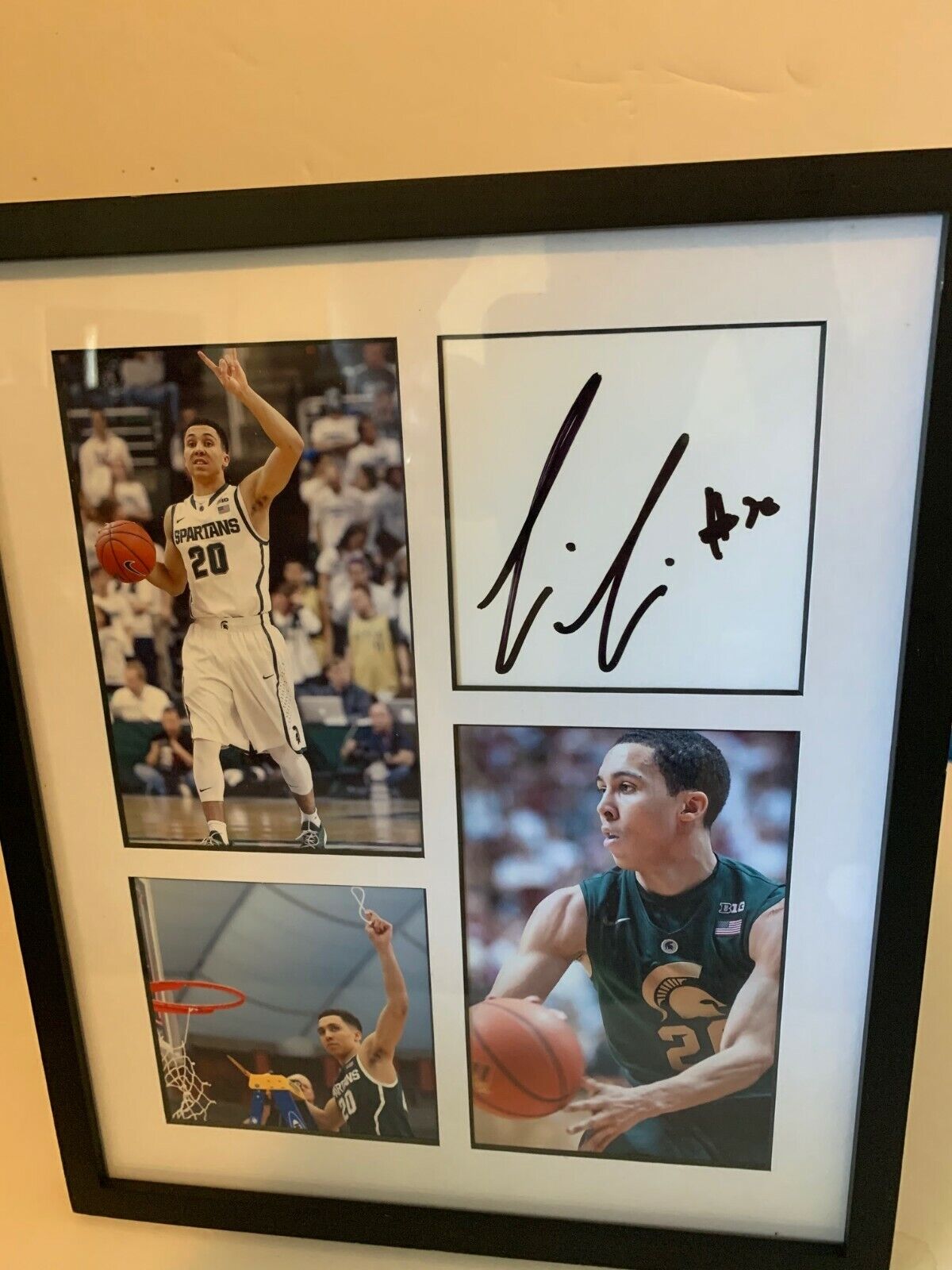 Travis Trice MSU autographed signed Photo Poster painting frame Michigan State Spartans Final 4