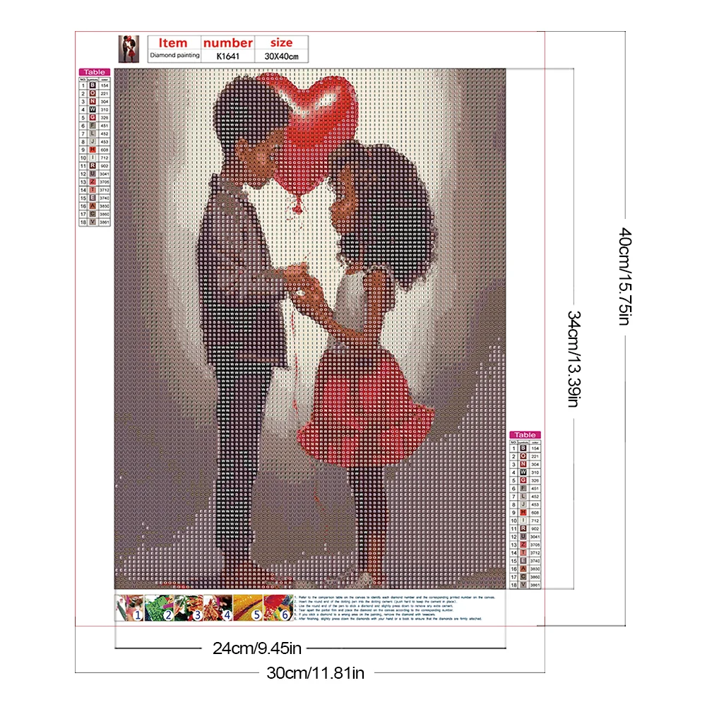 Diamond Painting - Full Round Drill - Kid Sweet Couple(Canvas|30*40cm)