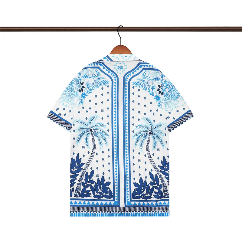 AMIRI 2023 new silk short-sleeved shirt