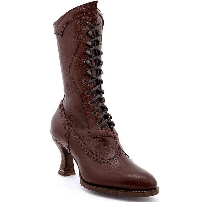 denim low heel boots